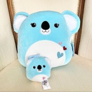 NWT Squishmallows Valentines Koala + Clip on
